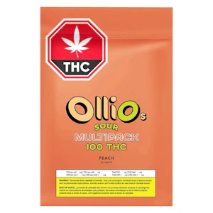 Olli - Ollio's 100mg Sour Peach Multipack 10pack