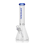 14" Arsenal Colored Rim Beaker Bong (Blue)