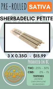 Sweetgrass Cannabis - SWEETGRASS - 3PK SHERBADELIC PETITE PRS