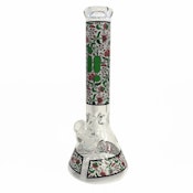 14" Floral Print Beaker w/ Ice Catcher