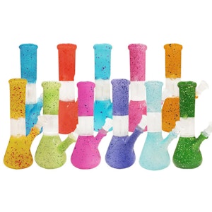 Unbranded - 8" Speckle Water Pipe with Ice Catcher and Splashguard