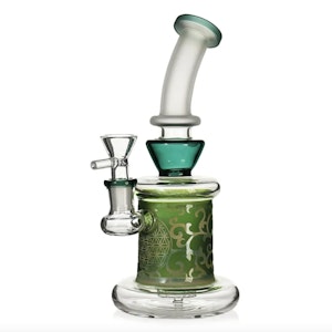 Headsworld  - Green Fantasy Style Glass Dab Rig