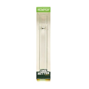 Hemper - Glass One Hitter Hemper Clear 3"