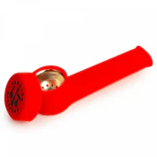3.5" Silicone Pipe Rasta Colour w/Silicone Lid