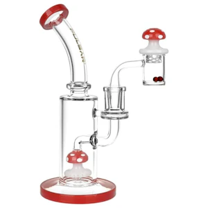 Pulsar - Pulsar - Shroom Rig Set w/ Carb Cap - 8.5" / 14mm F Red