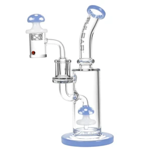 Pulsar - Pulsar - Shroom Rig Set w/ Carb Cap - 8.5" / 14mm F Blue