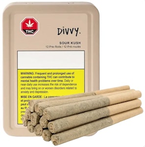 Divvy - DIVVY - Sour Kush 12 x 0.35g Pre-Rolls