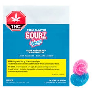 SOURZ by Spinach - SOURZ by Spinach - Fully Blasted Blue Raspberry Watermelon Gummy - 1 Pack