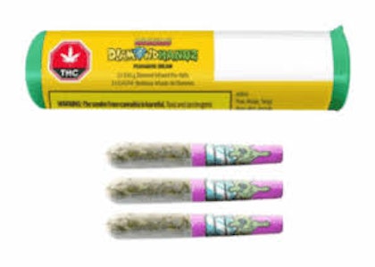 Puffer's Paradise - Golden Cookies 3 x 0.5g Diamond Infused Pre-Rolls