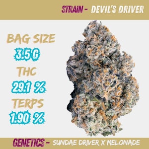 BLK MKT - Devil's Driver 3.5g Dried Flower (Sundae Driver x Melonade)
