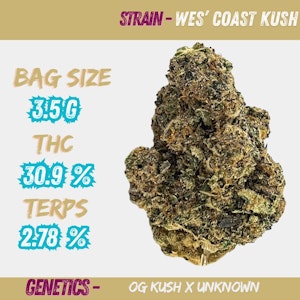 MTL Cannabis - Wes' Coast Kush 3.5g Dried Flower - MTL