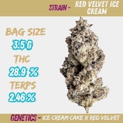 Red Velvet Ice Cream 3.5g Flower (Ice Cream Cake and Red Velvet)