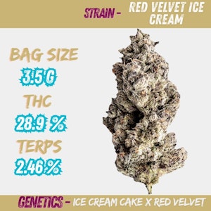 Seaweed Craft Cannabis - Red Velvet Ice Cream 3.5g Flower (Ice Cream Cake and Red Velvet)