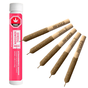 General Admission - GENERAL ADMISSION-STRAWBERRY MANGO DISTILLATE INFUSED PRE-ROLLS - 5X0.5G