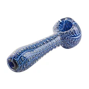 4" OG Original Blue Lattice Glass Hand Pipe
