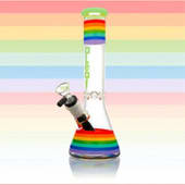 Aleaf | Pride Rainbow Glass Bong 10"-each