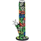 It's 420 Everywhere Glow in the Dark Straight Tube Water Pipe-11.5"/14mmF