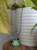 Beaded Pot Leaf Necklace