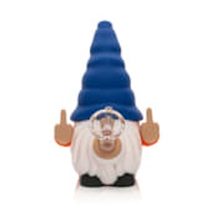 Lit Silicone - LIT Silicone | 6" Tall Blue & Orange Fux Gnome Water Pipe W/Glass Pull-Out-each