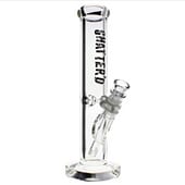 Shatter'd | 12" Thick Straight Bong-Assorted Colours