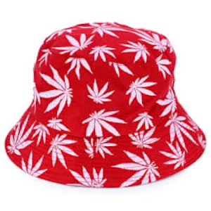 Kustom Kulture Canada - Pot Leaf Bucket Hat - Red-each