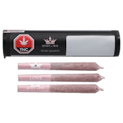 Strawberry Basil Lemonade Rose Quartz 3 x 0.5 Diamond Coated Infused Pre-Rolls