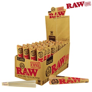 Raw - PRE-ROLLED CONE KING SIZE  - 3/PACK