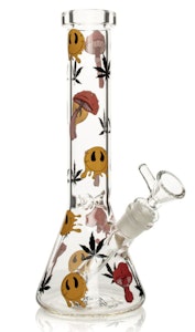 West Coast Gifts - Smiley Shrooms Water Pipe - 10"