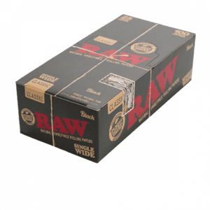 SMOKE ARSENAL - RAW Black Classic Single Wide Rolling Papers
