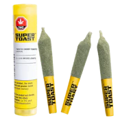 Super Toast - Twisted Cherry Toasters 3 x 0.5g Kief Coated Distillate Infused Pre-Rolls