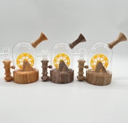 5.5 INCH SILICONEAND GLASS BONG WITH FUNCTIONING WATER WHEEL