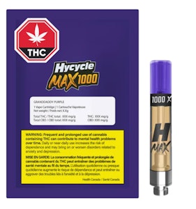 Hycycle MAX 1000 - GRANDADDY PURPLE CARTRIDGE - 1.1