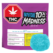 10X THE MADNESS: THE BLUE ONE SATIVA THC GUMMIES - 100