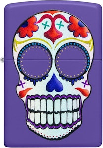 Accessory Distributor - Purple Skull Zippo Lighter