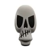Skull Hand Pipe (Grey)