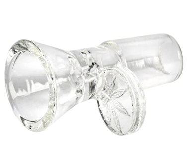 Red Eye - ACC - Red Eye Glass - Clear 19mm Glass-On-Glass Cone Pull-Out W/Leaf Stamped Handle