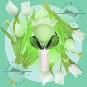 Sunrise Cannabis Headshop - GREEN TULIP BOWL - 14MM