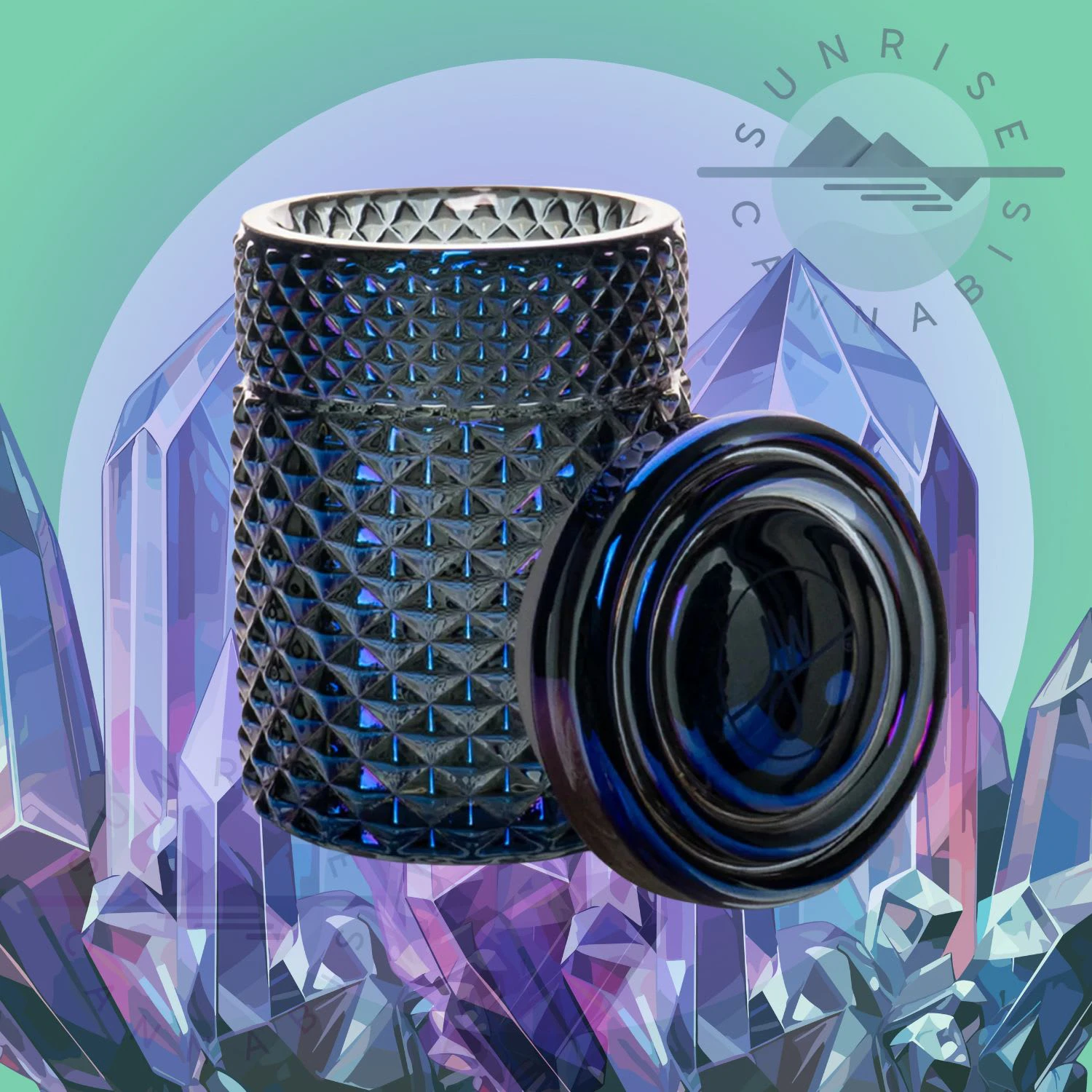 Sunrise Cannabis Headshop - MIDNIGHT - THE TWENTIES COLLECTION - BY JANE WEST - STASH JAR Main Image
