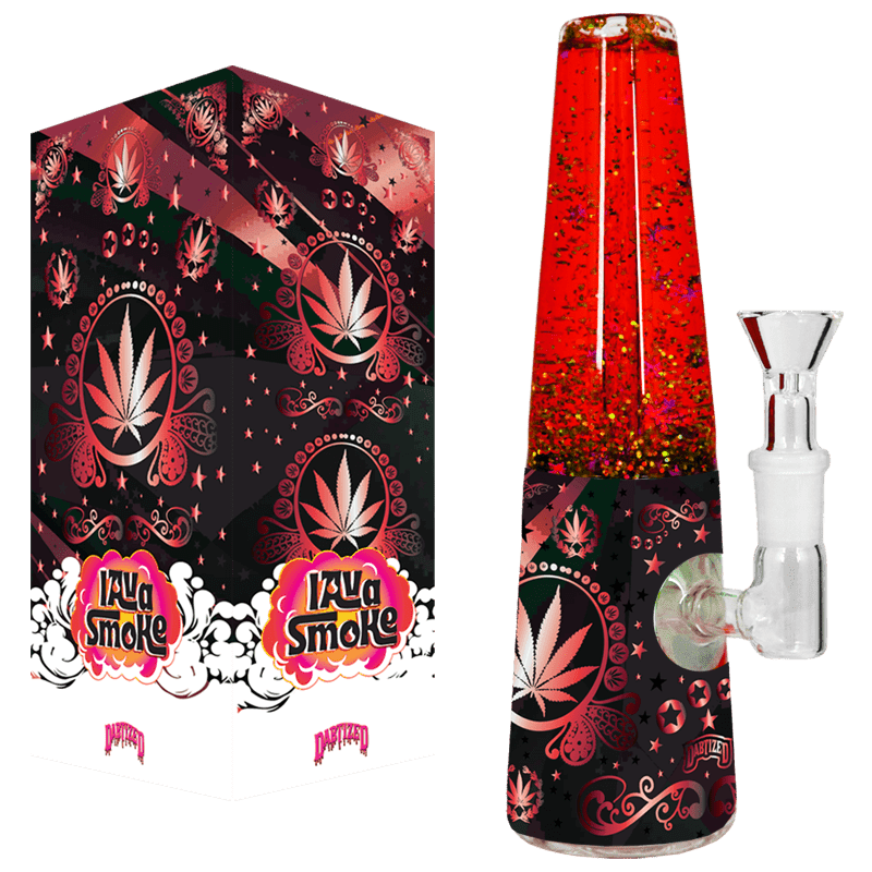 Lava Smoke Glycerin Bong w/ LED -  Red