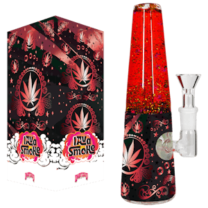 Lava Smoke - Lava Smoke Glycerin Bong w/ LED -  Red
