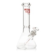 Red Eye Glass 12" Tall 7mm Thick Beaker Base Water Pipe