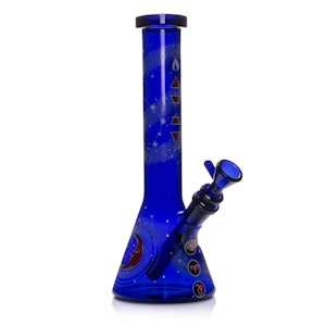 Red Eye Glass - Red Eye Glass 10" Fire Glow In The Dark Water Pipe