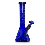 Red Eye Glass 10" Water Glow In The Dark Water Pipe