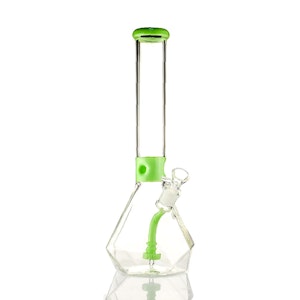 Distant Shores Trading Co. - Green Glass Bong w Perc