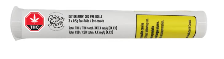 DAY DREAMIN' CBD PRE-ROLLS - 0.5g x 3