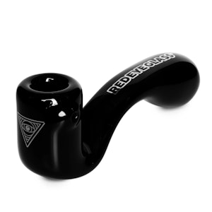Red Eye Glass - 5" SHERLOCK HAND PIPE - BLACK