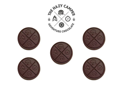 The Hazy Camper - HAZY MINT ORGANIC DARK CHOCOLATE 50MG THC | 5 x 5.5g