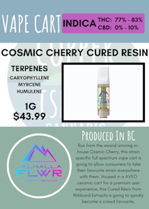 VALHALLA FLWR - VALHALLA FLWR - COSMIC CHERRY CURED RESIN VAPE CART