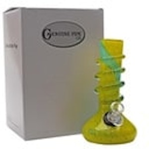 Maq Distributor - Premium Softglass Genuine Pipe Co Bong 8" Oval Base (Yellow)