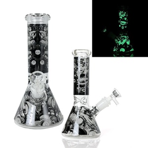 Glow In The Dark Glass - Glow In The Dark Bong - Warped Faces